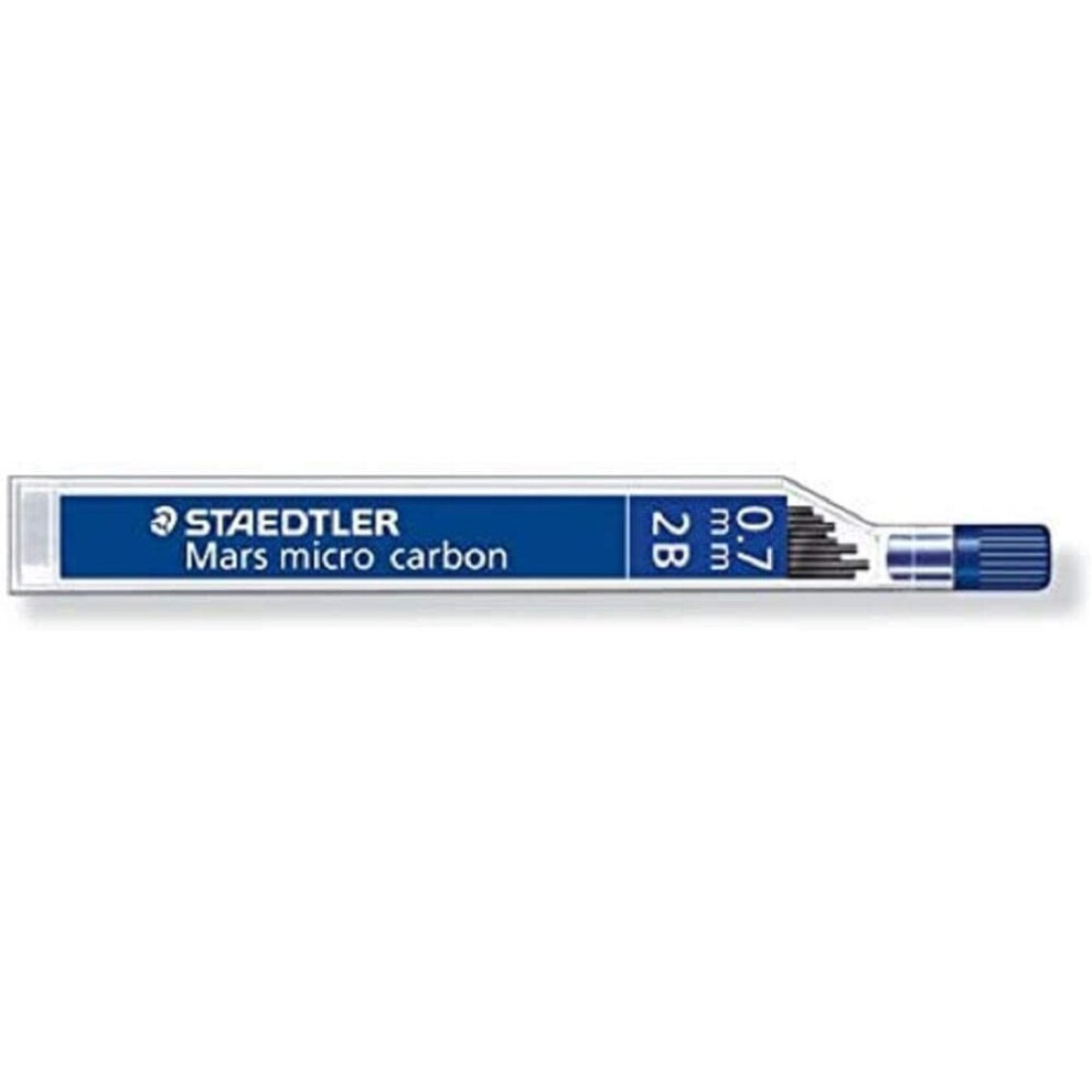 Staedtler Mars Micro 0.7 mm 2B Refill Lead for Mechanical Pencils (Pack of 12 Tubes)