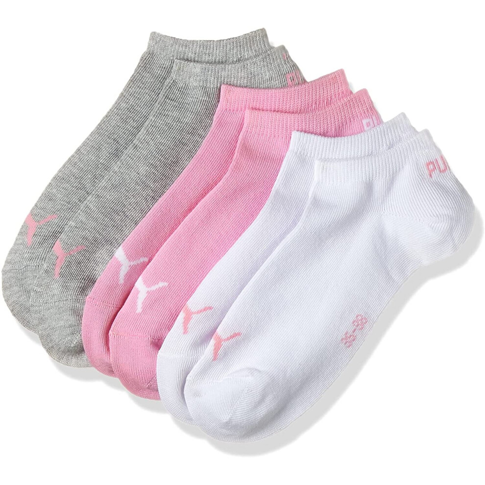 Puma Men's Unisex Sneaker Plain 3P Sock, Prism Pink, 6-8 (Pack of 3)