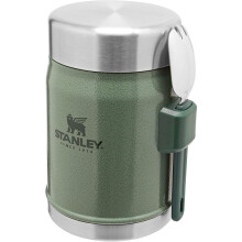 Stanley BPA Free Stainless Steel Food Thermos-Keeps Cold or Hot for 7 Hours, Hammertone Green, 0.4L