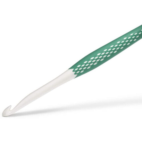 Prym Prym Ergonomic Hook for Wool, White / Dark Purple, 7mm 1
