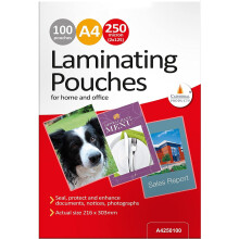 Cathedral A4 Laminating Pouches (100 Pack), 250 Micron (2 x 125)