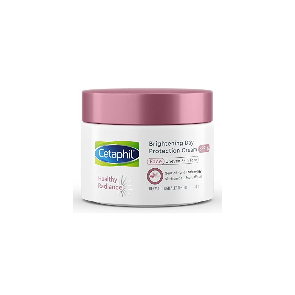 Cetaphil New Healthy Radiance Brightening Day Protection Face Cream With Niacinamide And Hyaluronic Acid, Spf 15, For Sensitive Skin Prone To Pig