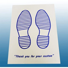Disposable White Paper Car Floor Mats with Printed Blue Feet 250 pck