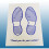 Disposable White Paper Car Floor Mats with Printed Blue Feet 250 pck 1