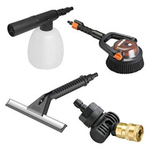 WORX WA4072 Hydroshot Deluxe Cleaning Accessory Kit, Black