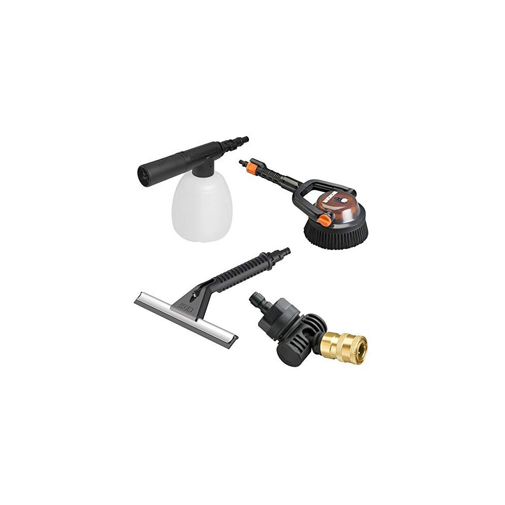 Photos - Pressure Washer Accessories Worx WA4072 Hydroshot Deluxe Cleaning Accessory Kit, Black