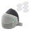 Reusable Dust Half Respirator Chemical Anti-Dust Paint Respirator Welding Safety Industrial Mask (1pcs Rubber Anti-Dust Mask+10 pcs Cotton Filter 1