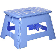 Draper 19258 Plastic Anti Slip Folding Step Stool, Blue