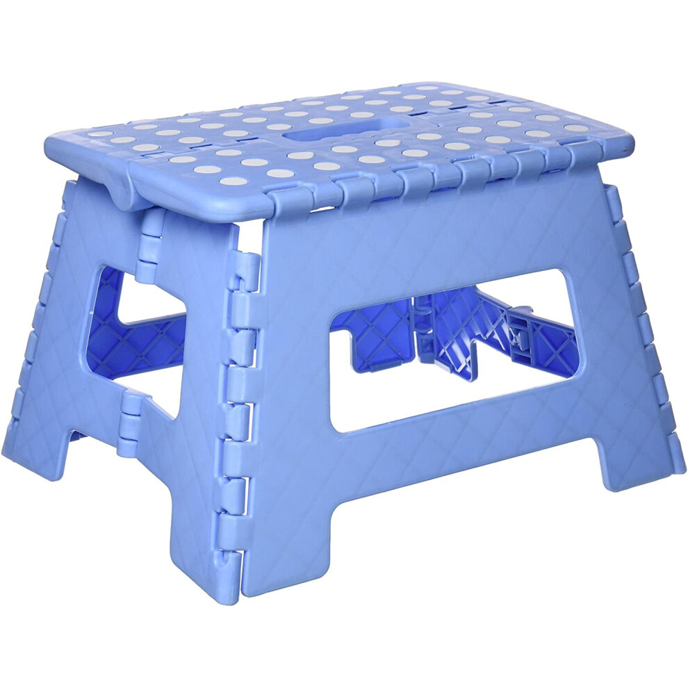 Draper 19258 Plastic Anti Slip Folding Step Stool, Blue