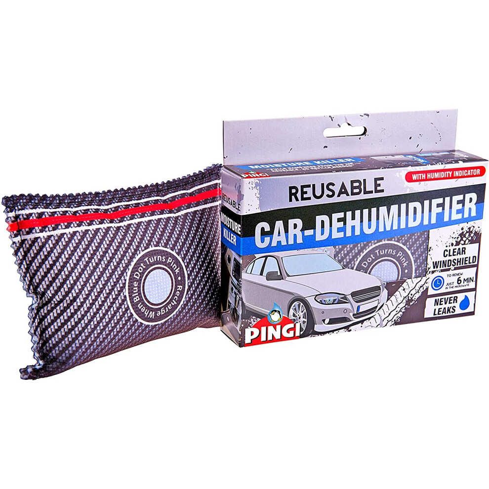Pingi Dehumidifier Car And Home LV-A300 - Absorbs Moisture Condensation Damp Keeping Windscreens Clear - One Reusable 299 g Bag