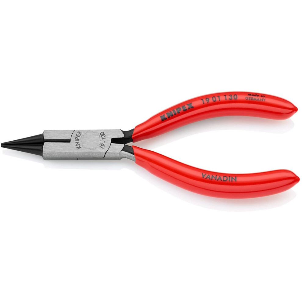 KNIPEX Round Nose Pliers With Cutting Edge (Jewellers' Pliers) (130 mm) 19 01 130