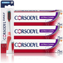 Corsodyl Gum Care Ultra Clean Toothpaste and Toothbrush Regime Kit