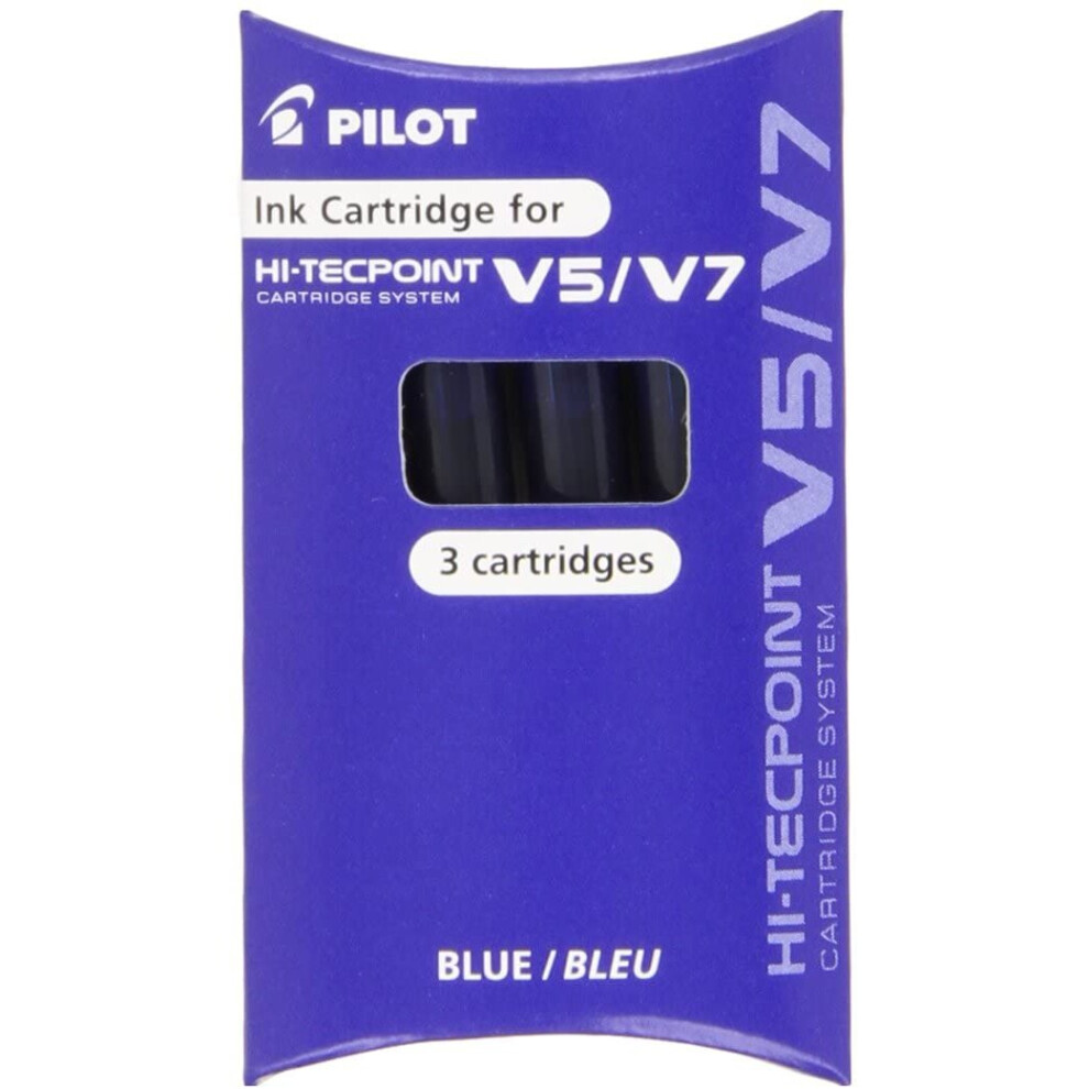 Pilot V5/V7 Cartridge Blue 1 Pack Of 3 Cartridges