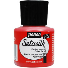 Peinture textile - Pébéo - SetaSilk - 45 ml - Rouge Coquelicot - Mixte - Adulte