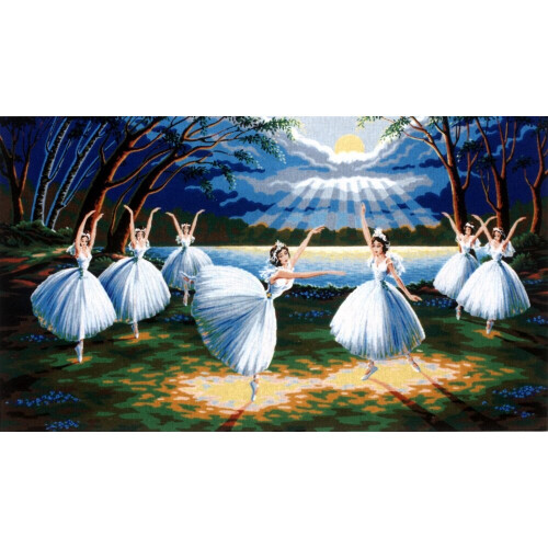 Ballerinas Swan Lake Tapestry Needlepoint Canvas