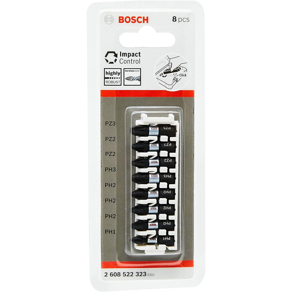 Impact Control Screwdriver Bits, Ph: 1, 3 X 2, 3 - Pz: 2 X 2, 3: 25Â Mm. Insert (5) 3165140851138