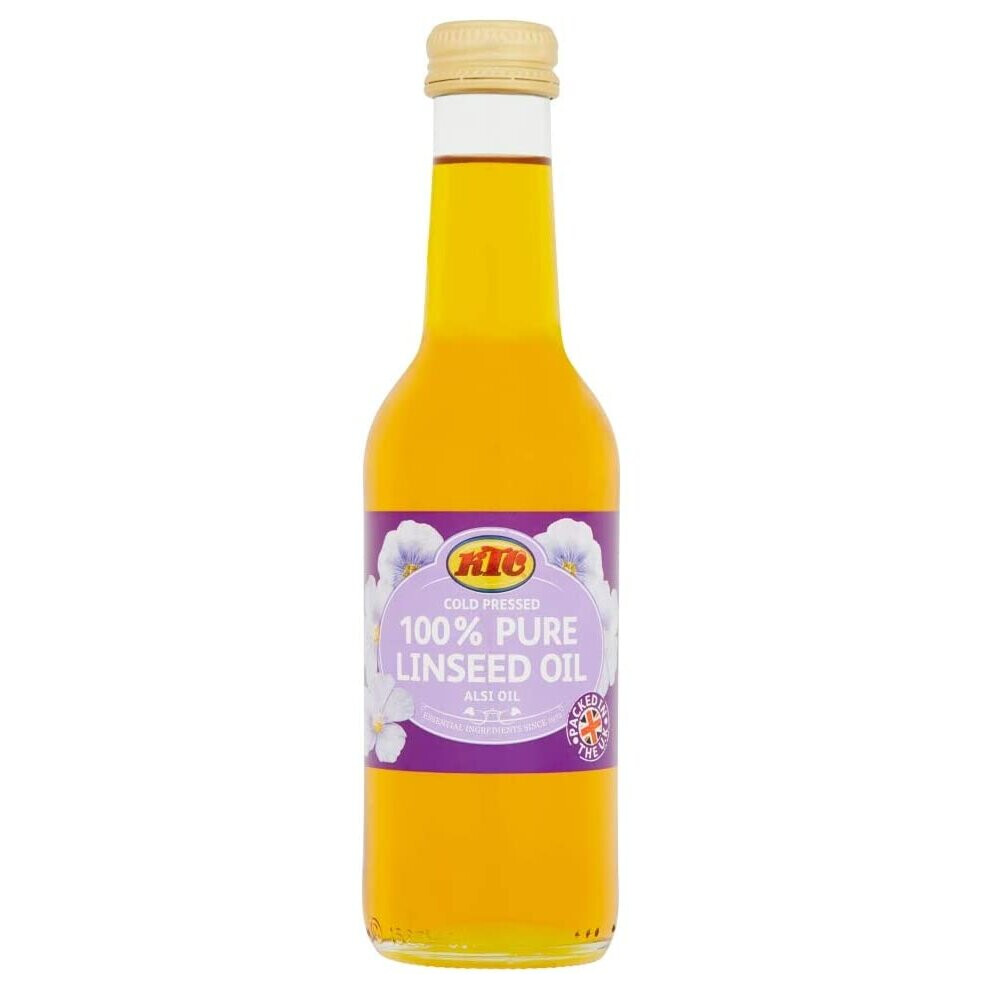 Ktc 100% Pure Cold Pressed Linseed / Flaxseed Oil (Alsi Oil) 250Ml - Edible