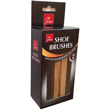 Jump Shoe Polishing Brushes 2 Pieces Pack Set, Black, NA
