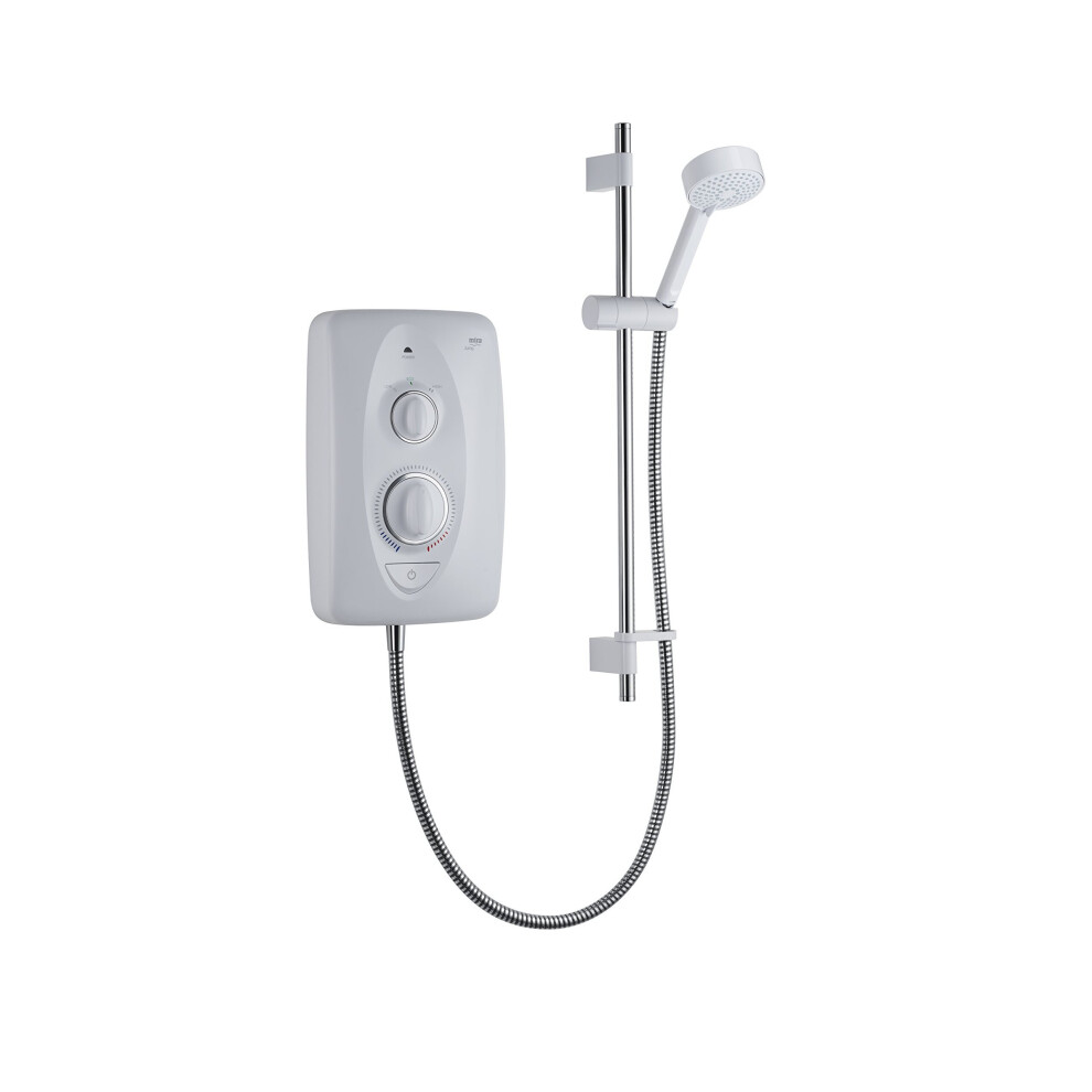 Mira Showers 1.1788.011 Jump Multi-Fit 9.5 kW Electric Shower - White/Chrome 9.5Kw Single Shower