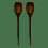2x Mini Flickering Garden Solar Torch Lights Realistic Fire Effect LED 3