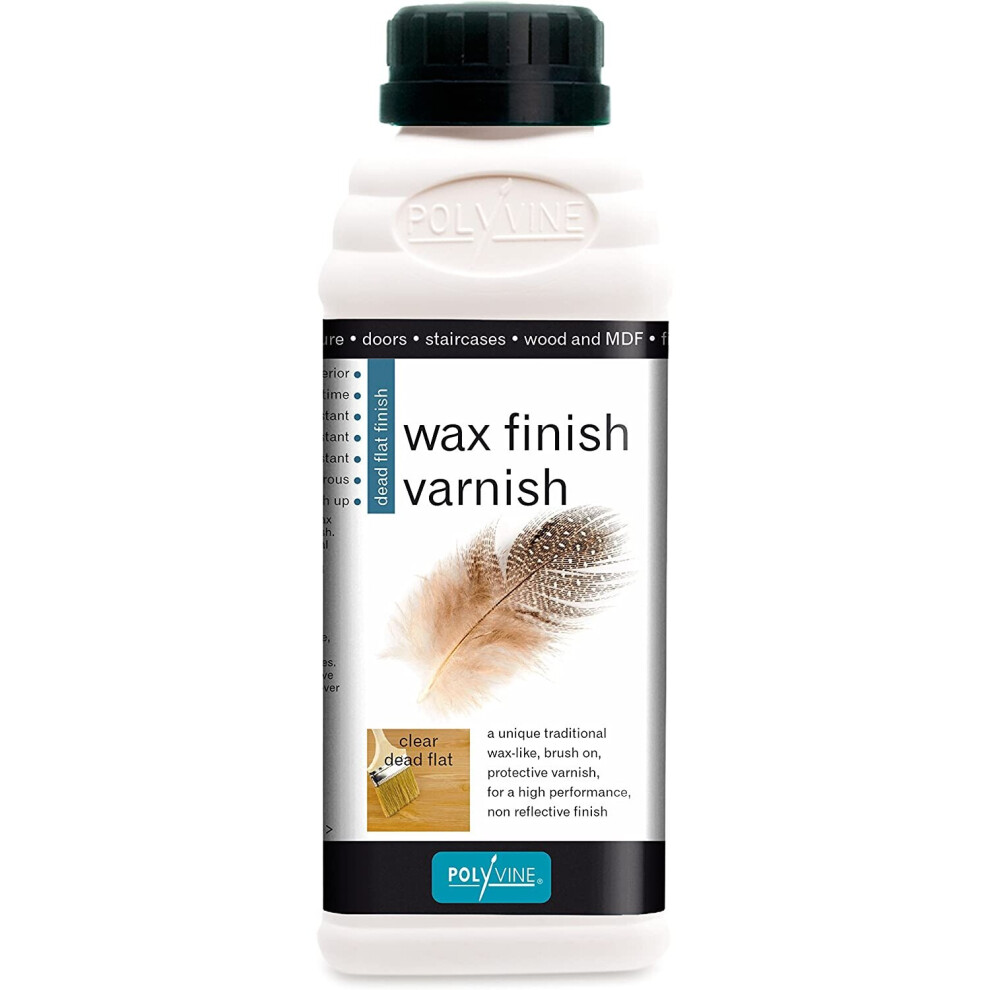 Polyvine Wax Finish Varnish Dead Flat 500Ml 5030777000618
