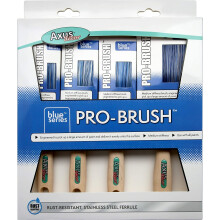 Axus Décor AXU/BBS4 Pro-Brush Brush Set - Blue (4 Pieces), 1.5", 2 x 2", 3"