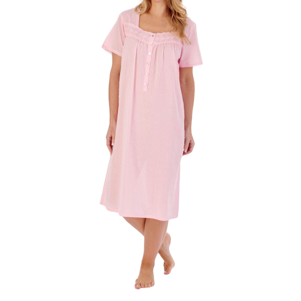 (Pink, 16/18) Slenderella ND01232 Women's Cotton Nightdress