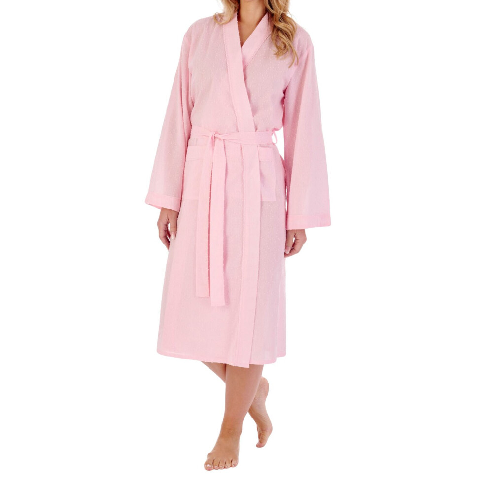 (Pink, 20/22) Slenderella HC01235 Women's Cotton Dressing Gown