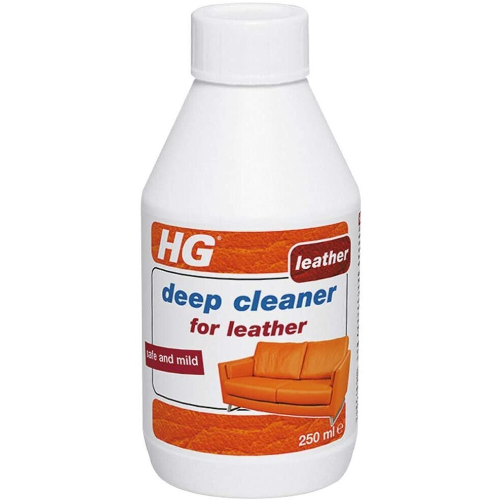 HG 173030106 Deep Cleaner for Leather 250 ml - Cleans Leather Deep in The Pores - Safe and Mild - Water Basis