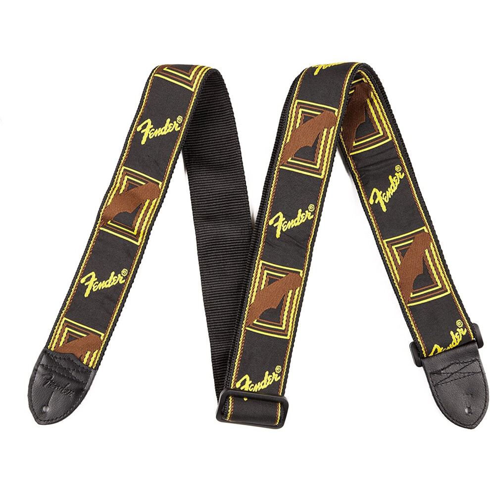 Fender Guitar Strap Monogrammed 2'' Black / Yellow / Brown