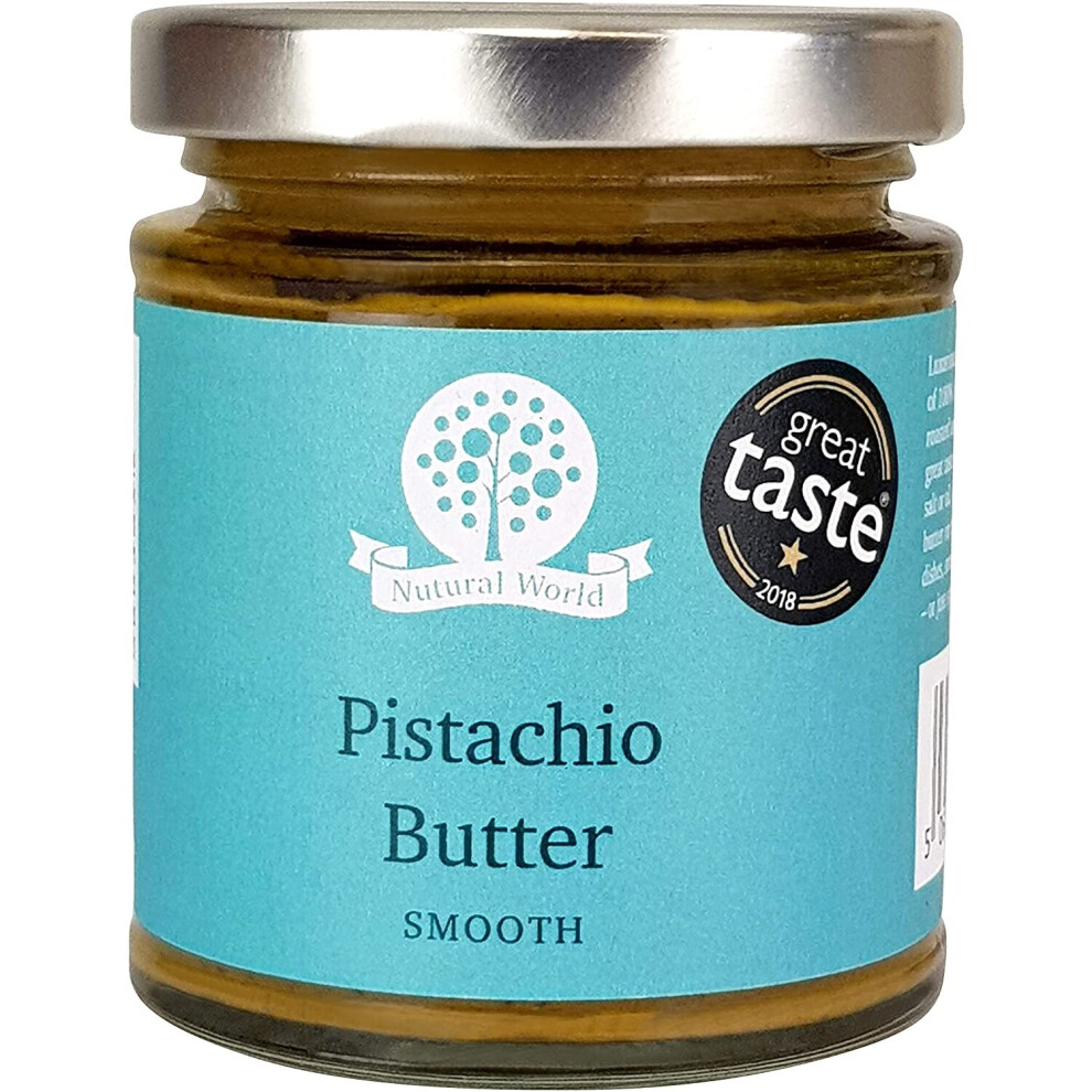 Nutural World - Smooth Pistachio Butter (170G) / 100% Pure Single Ingredient - Great Taste Award Winner