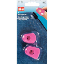 Prym Pink Silicone Needle Grabbers M + L (2pc), 14 x 7 x 2 cm