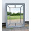 Antique Grey window Mirror Stylish Decor Wall hallway rustic 60x76CM 2