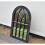 Large Black Rustic Window Soho Style Mirror Hallway Vanity 92x62cm 3