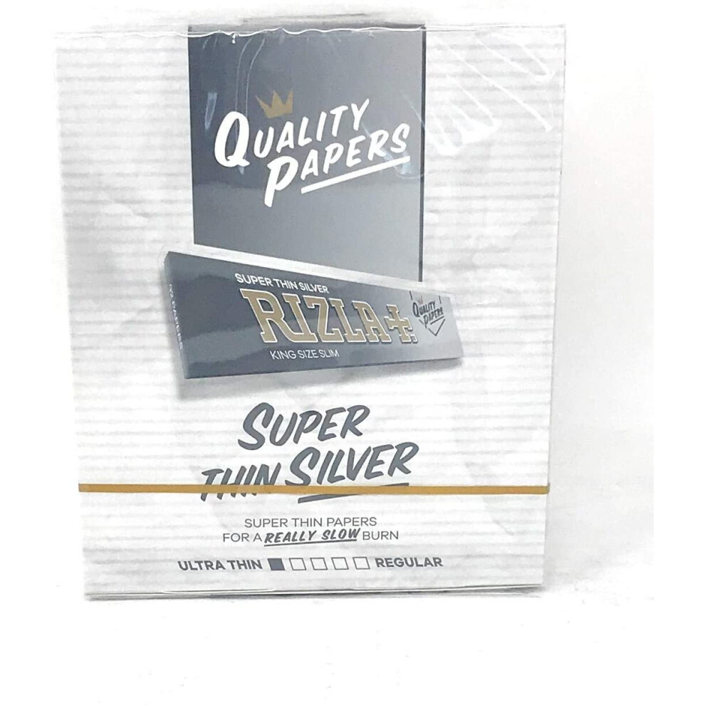 Rizla King Size Papers - Silver Slim - Pack of 50 x 32 Papers