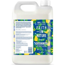 Faith in Nature Natural, Super Concentrated, Biodegradable Washing Up Liquid with Lemon Oil, Vegan, Cruelty Free, Paraben & Phosphate & SLS Free, 5L