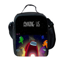 (Red) Among Us Kids Insulated Lunch Bag School Snack Box Travel Outdoor Lunchbox Gifts