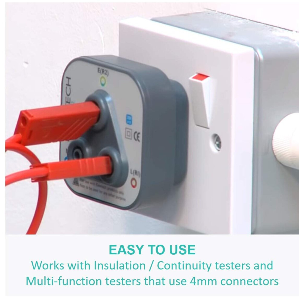 Kewtech Kewcheck R2 Socket Testing Adaptor - Test Without Removing Wall Socket 5060084081109