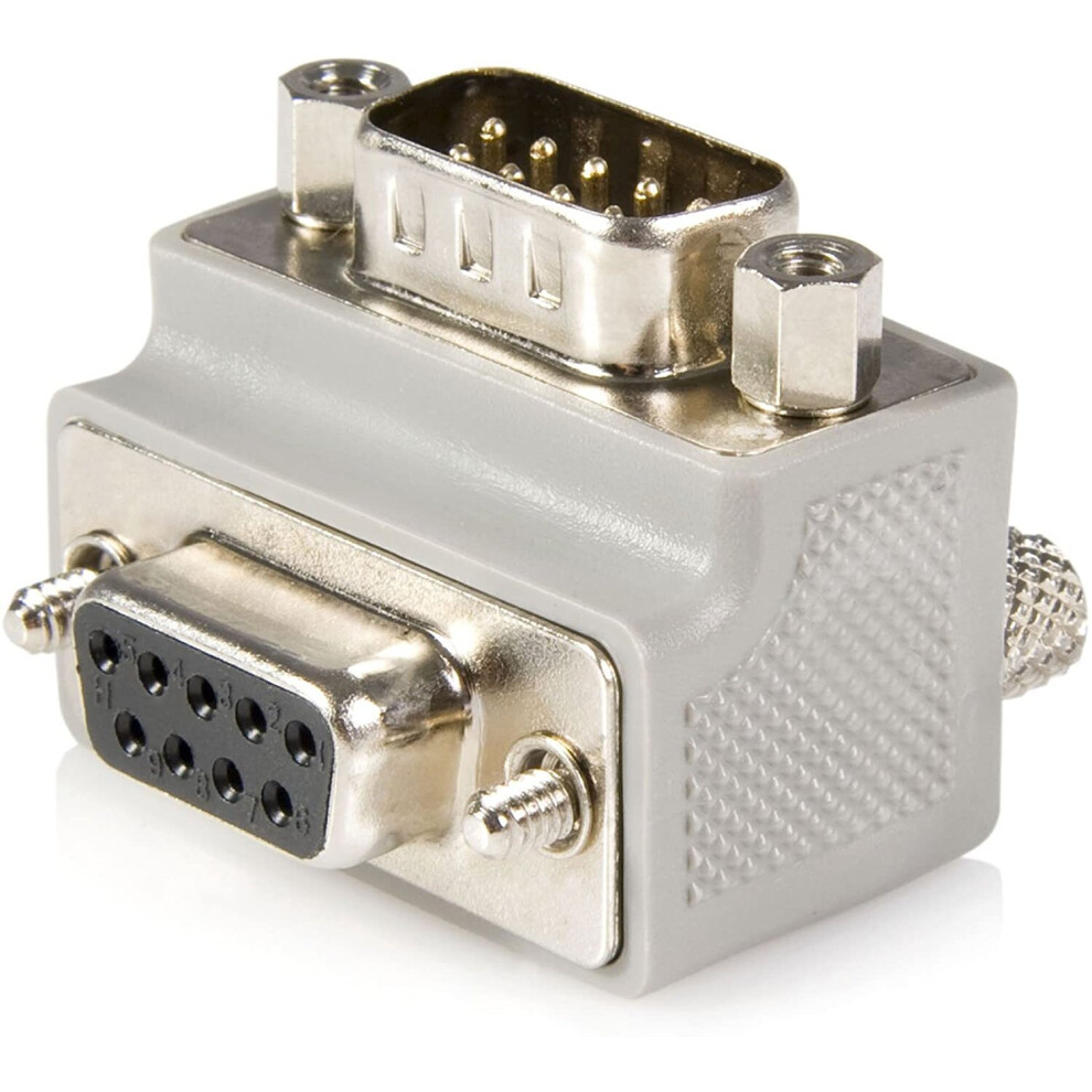 Startech.com Grey Startech Right Angle Db9 To Db9 Serial Cable Adapter Type - M/F, Size 1