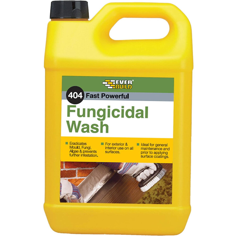 Everbuild EVBFUN5 404 Fast Powerful Fungicidal Wash, 5 Litre