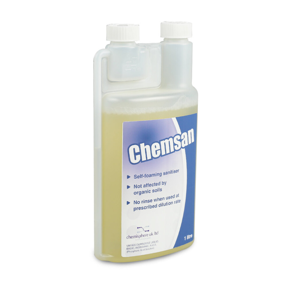 ChemSan Self Foaming No Rinse Sanitiser - 1L