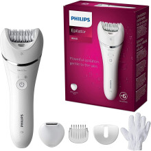 Philips Epilator Series 8000, Wet & Dry hair removal for legs and body, Powerful epilation, 6 accessories, BRE715/01