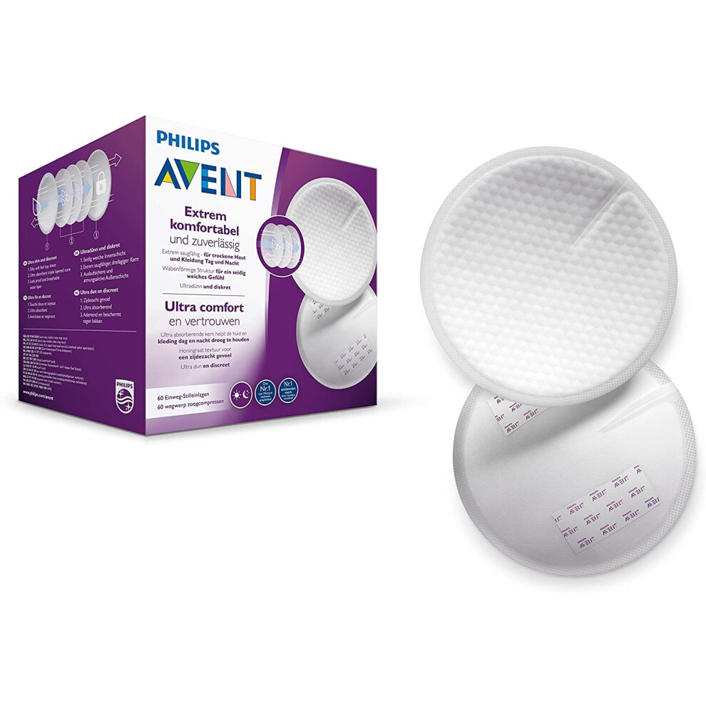 Philips Avent Disposable Breast Pads, SCF254/61, (Pack of 60)