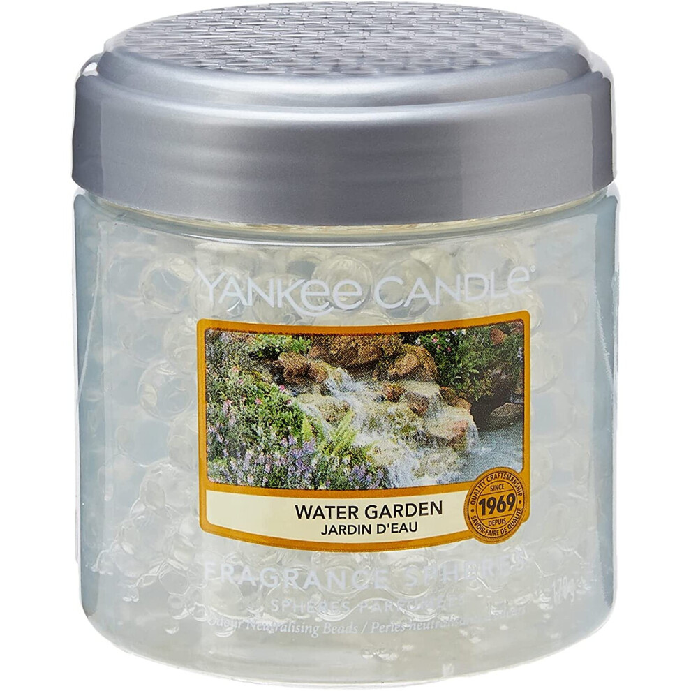 Yankee Candle Fragrance Spheres Air Freshener | Water Garden | Lasts up to 30 Days | Garden Hideaway Collection