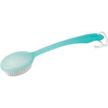 Homecraft Long Handle Bathing Brush, Body Exfoliator Brush, Soft Bristles for All Skin Types - Blue Colour