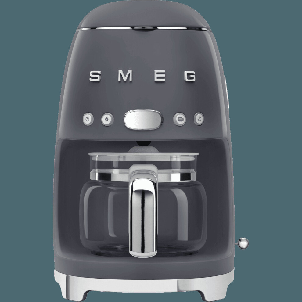 Smeg 50's Retro DCF02GRUK Filter Coffee Machine with Timer - Grey