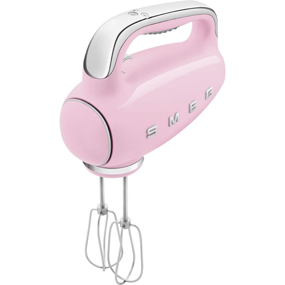Smeg 50's Retro HMF01PKUK Hand Mixer with 3 Accessories - Pink