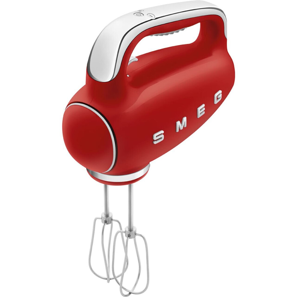Smeg 50's Retro HMF01RDUK Hand Mixer with 3 Accessories - Red-image-OPC-P8WBDBM-NEW