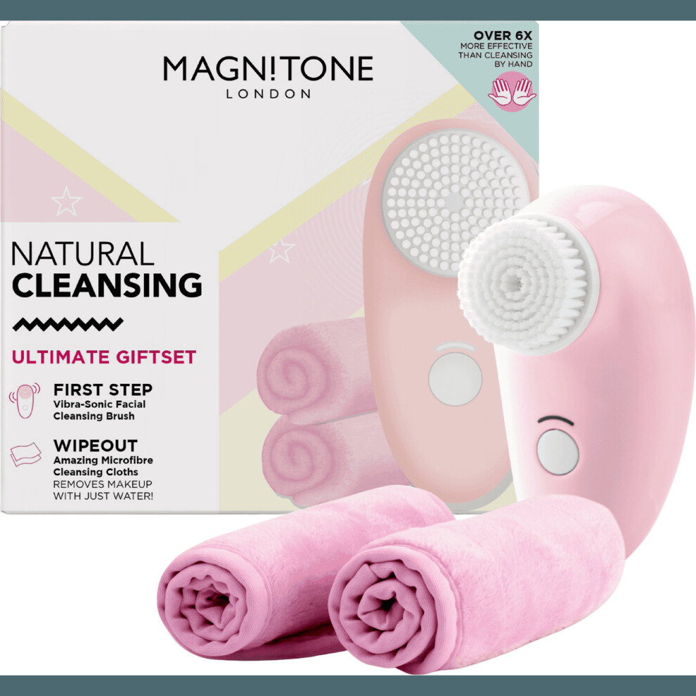 Magnitone Pink Natural Cleansing Gift Pack Cleansing Brushe