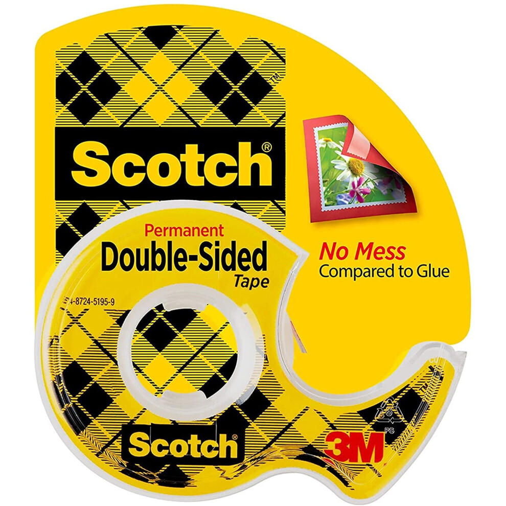 3M Scotch Permanent Double-Sided Tape.75"X300